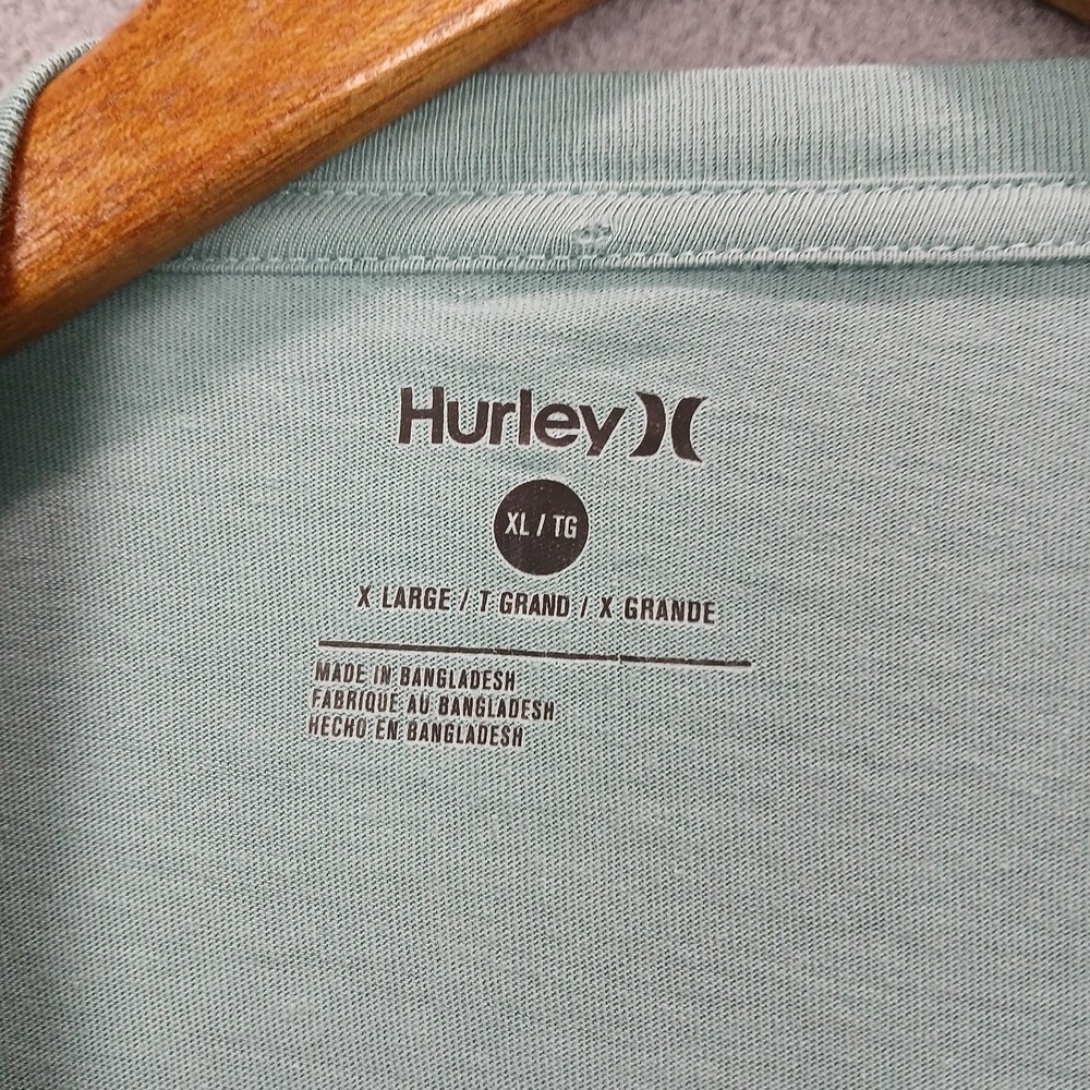 Hurley T-Shirt Mens XL Turquoise Graphic Logo Cotton Regular Fit‎ Everyday Wear - Picture 4 of 8